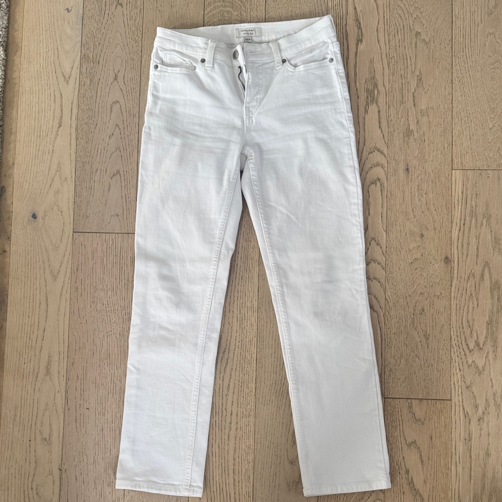 Banana Republic Mid-Rise Slim White Jeans